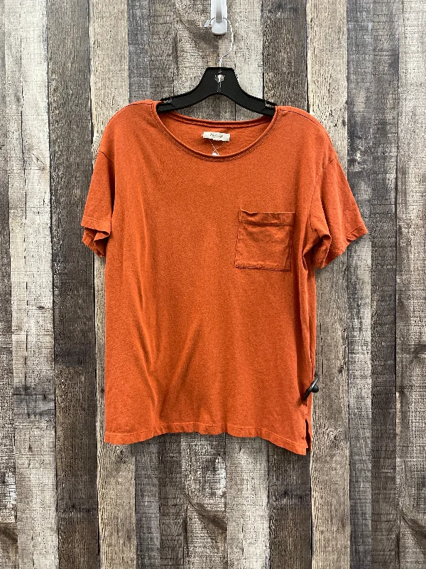 women's tops for those who want to create outfits that are both unique and memorableTop Short Sleeve By Madewell In Orange, Size: Xs