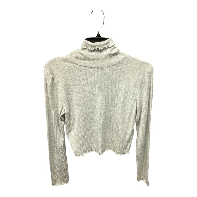 women's tops made from cottonTop Long Sleeve By Madewell In Green, Size: M