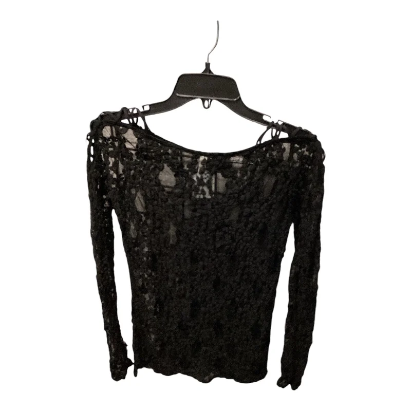 women's tops for layeringTop Long Sleeve By Free People In Black, Size: L