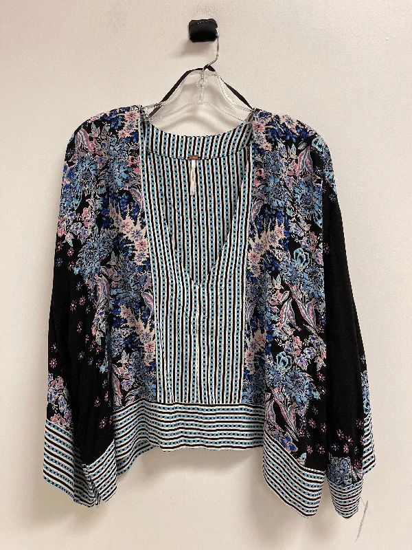 women's tops for those who love to dress up their casual looks with stylish topsTop Long Sleeve By Free People In Floral Print, Size: M