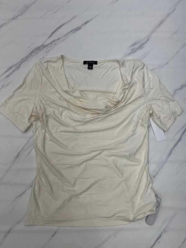 women's tops for those who love to shop for unique findsTop Short Sleeve Designer By St. John In Cream, Size: M