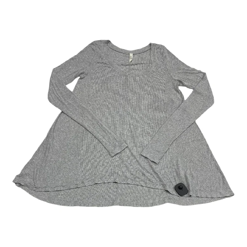 women's tops with sleeveless designsTop Long Sleeve By Free People In Grey, Size: M