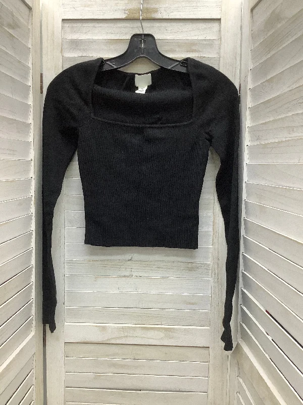 women's tops for those who want to elevate their everyday wear with chic and elegant piecesTop Long Sleeve By H&m In Black, Size: M