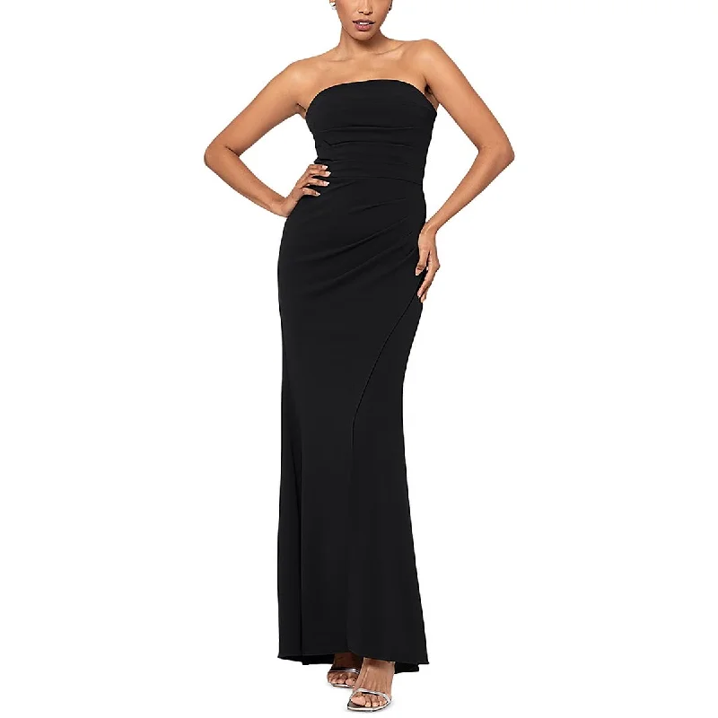 Button-Down DressAqua Womens Full Length Boning Evening Dress