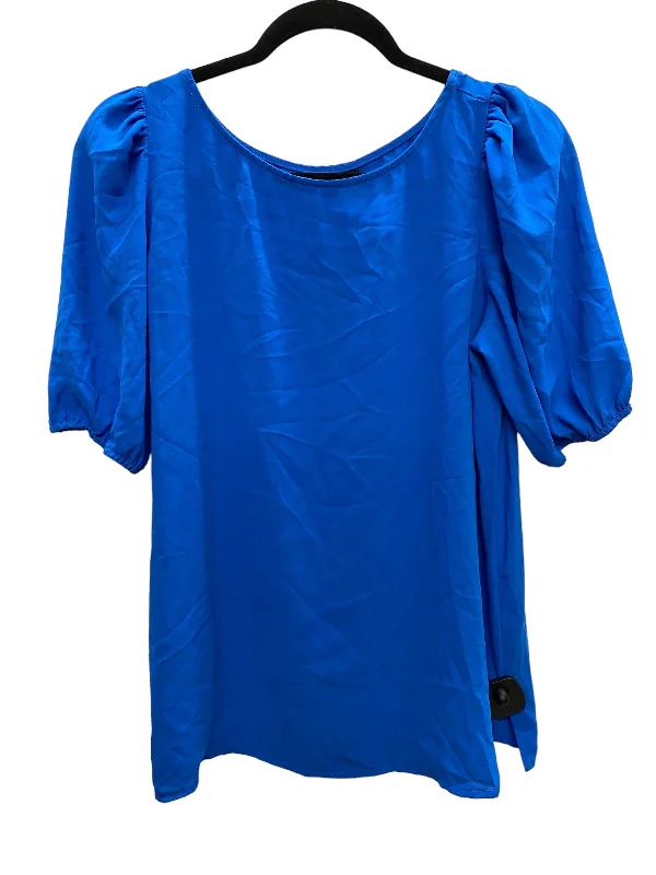 women's tops for minimalist aestheticsTop Short Sleeve Basic By Premise In Blue, Size: S