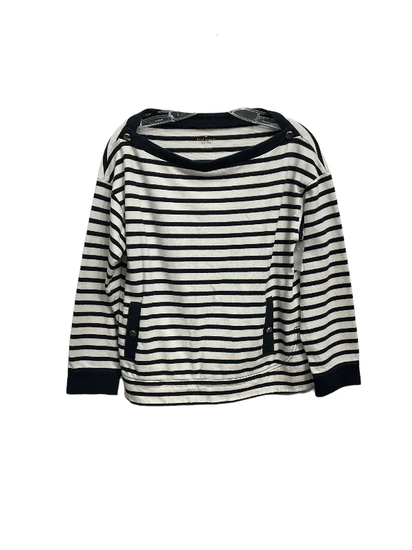 women's tops for evening soireesTop Long Sleeve By Kate Spade In Striped Pattern, Size: L