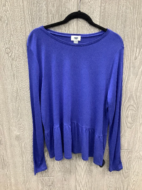 plus-size women's topsTop Long Sleeve By Old Navy In Blue, Size: Xl