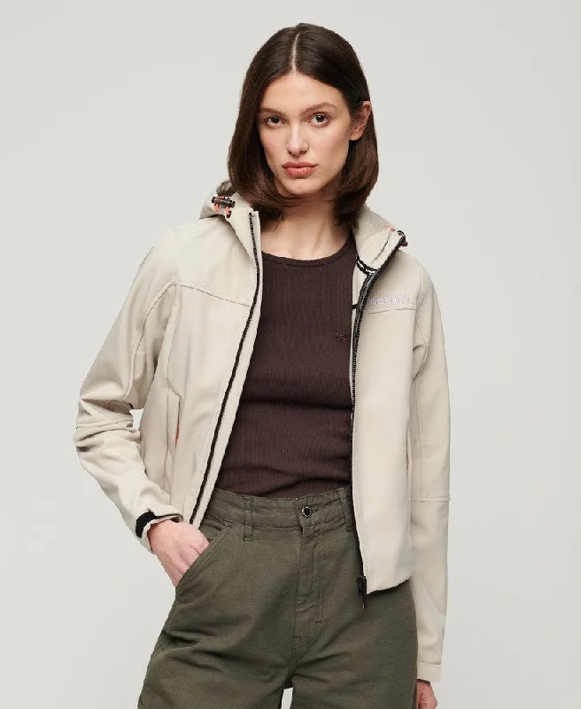 women's coats for casual FridaysHooded Soft Shell Trekker Jkt | Chateau Grey