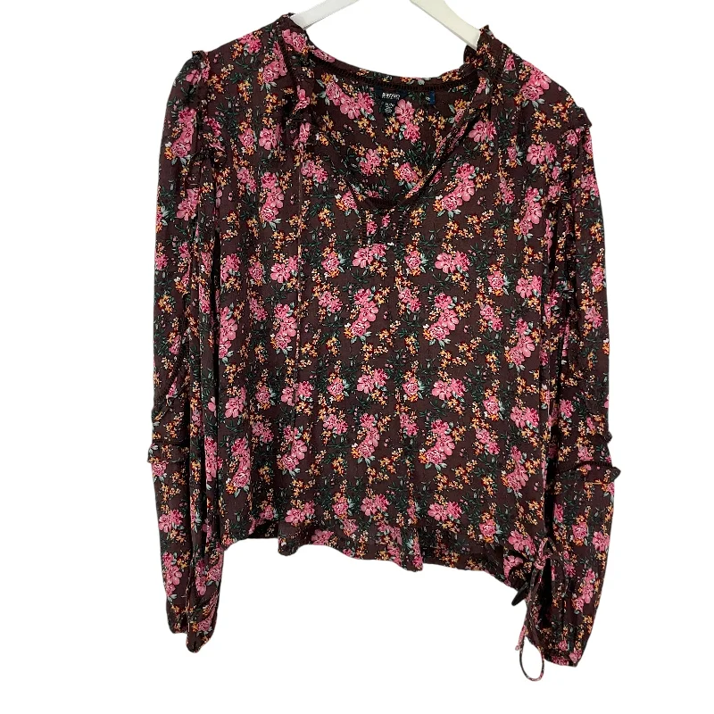 women's tops with sequin embellishmentsTop Long Sleeve By Buffalo David Bitton In Floral Print, Size: Xl