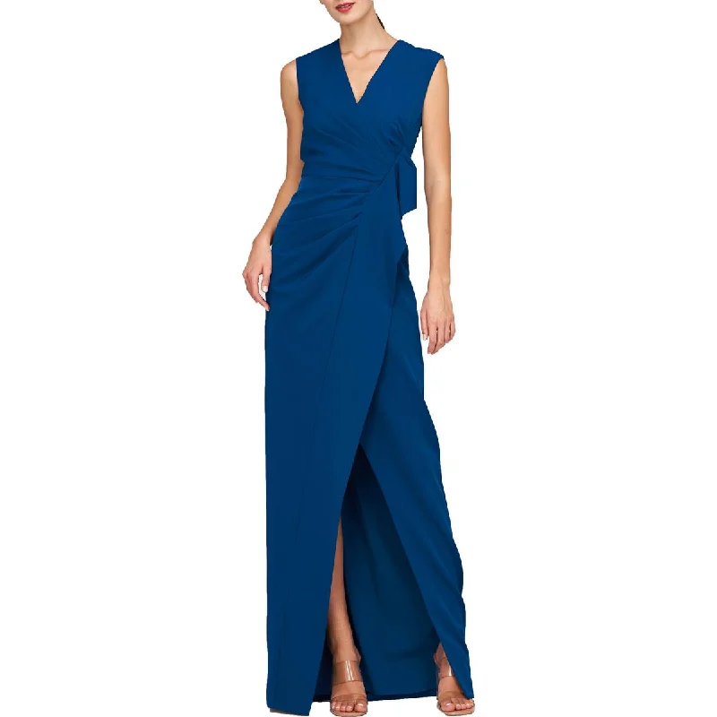 women's eco-friendly dressesKay Unger New York Womens Ruffled Long Evening Dress