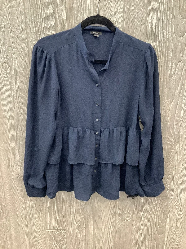 women's tops for those who want to add a personal touch to their wardrobe with unique and one-of-a-kind piecesTop Long Sleeve By Ann Taylor In Navy, Size: S