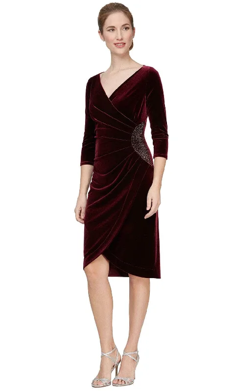 Floor-Length DressAlex Evenings 81918821 - Quarter Sleeve Dress