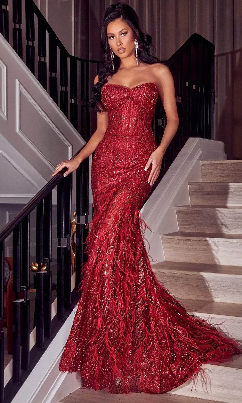 Cut-Out DressPortia and Scarlett PS23263 - Embellished Trumpet Evening Gown