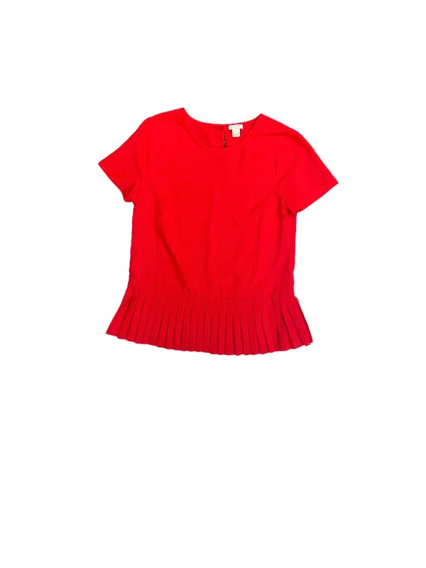 women's tops for those who want to add a touch of elegance and sophistication to their everyday wearTop Short Sleeve By J. Crew In Red, Size: Xs