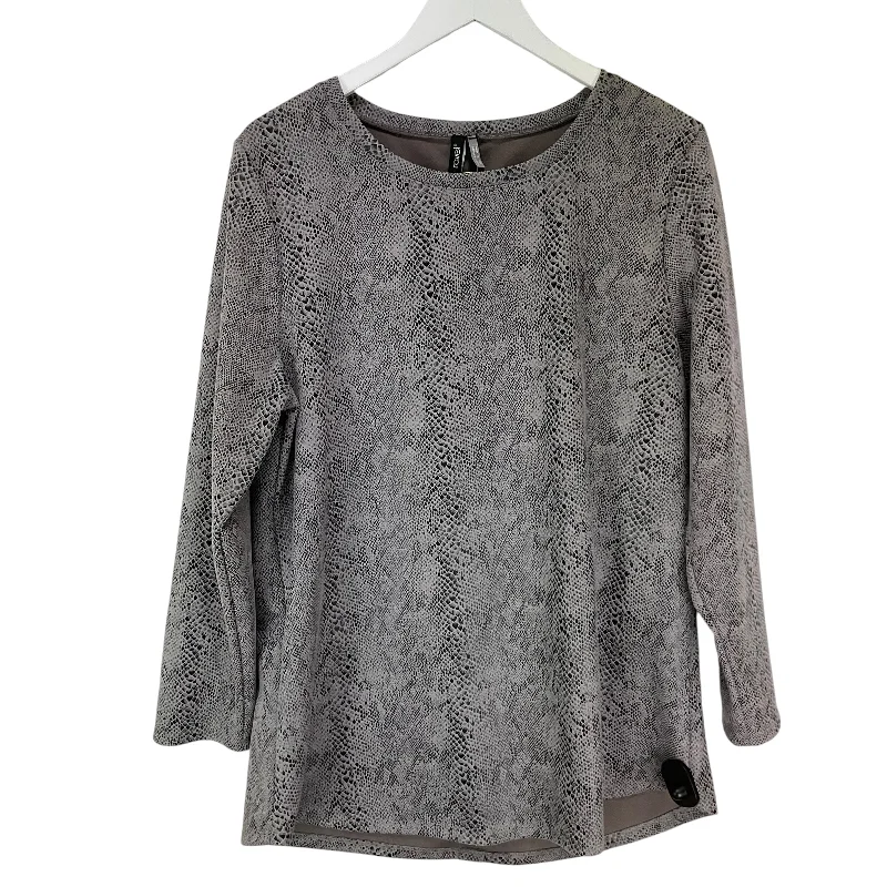 women's tops for everyday eleganceTop Long Sleeve By Clothes Mentor In Grey, Size: L