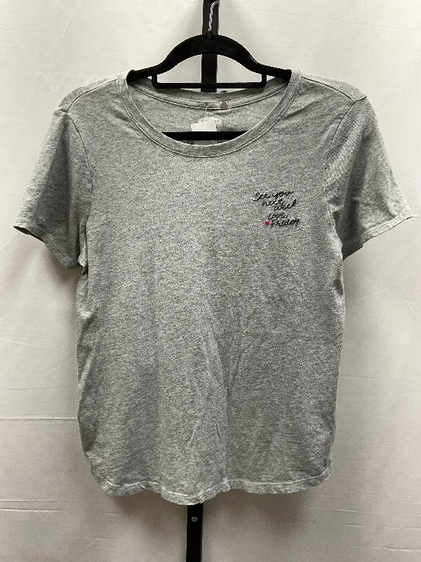 women's tops for those who want to add a touch of sophistication to their casual attireTop Short Sleeve By Old Navy In Grey, Size: M