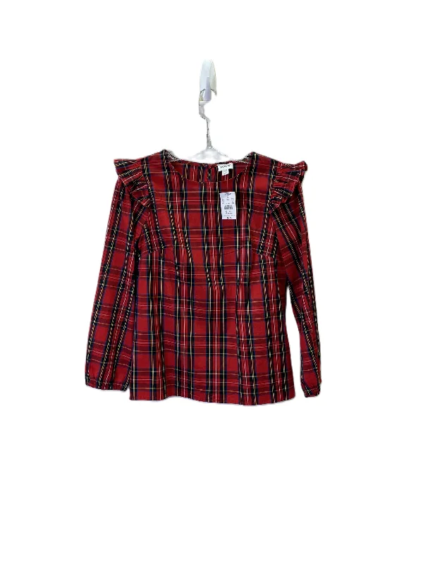 women's tops for summer festivalsTop Long Sleeve By J. Crew In Red, Size: Xxs