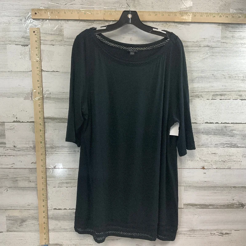 women's tops for those who want to stay on top of the latest fashion trends and wear pieces that are both stylish and on-trendTunic Short Sleeve By J. Jill In Black, Size: Xl