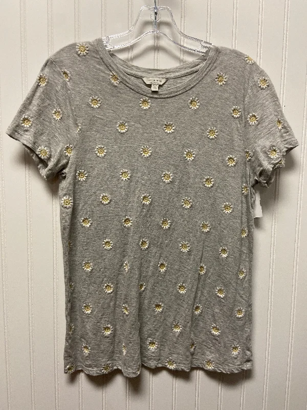 luxury women's topsTop Short Sleeve By Lucky Brand In Grey, Size: M