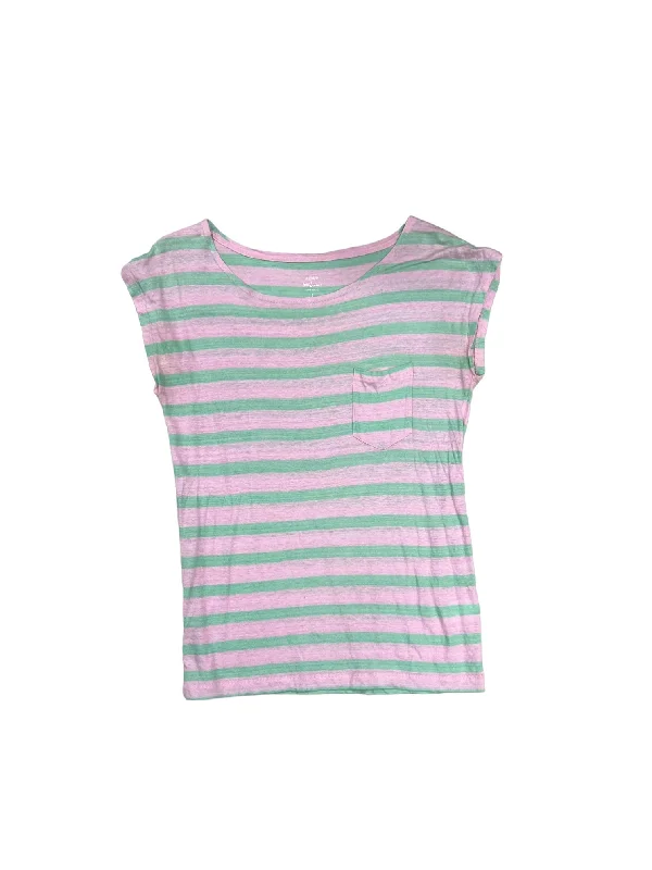 plus-size women's topsTop Short Sleeve By J. Crew In Striped Pattern, Size: S