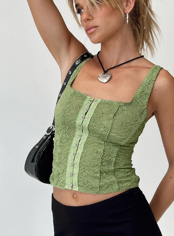 women's tops for those who believe in expressing their individuality through fashionLauder Top Green