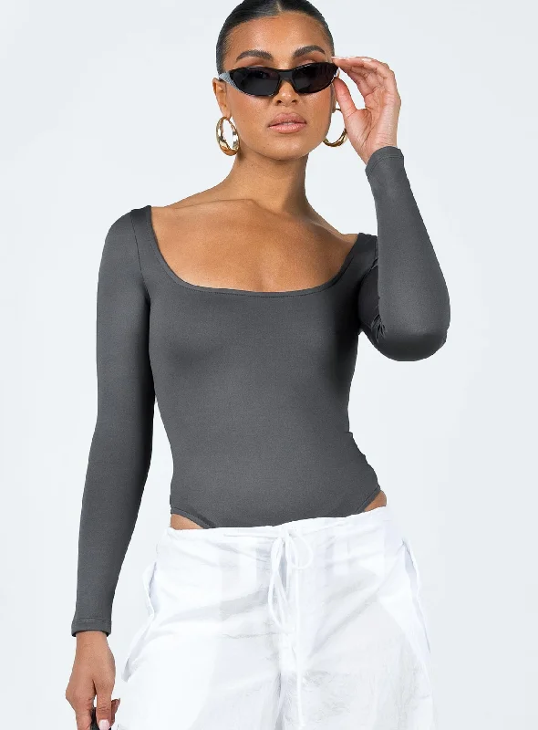 women's tops with sleeveless designsEllery Bodysuit Grey