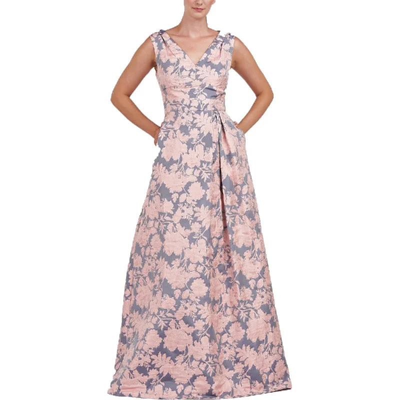 Ball Gown DressKay Unger New York Womens Floral Long Evening Dress