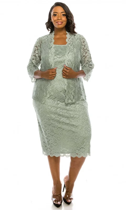 women's sustainable dressesAlex Evenings - 4122009SC Scoop Neck Lace Jacket Dress