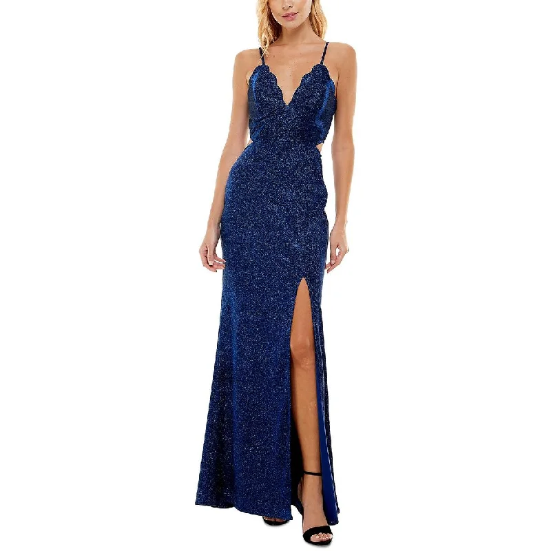 Backless DressSpeechless Womens Juniors Glitter Embellished Evening Dress