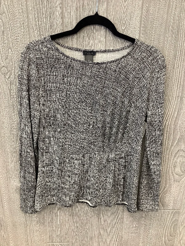 women's tops that offer a perfect blend of style, comfort, and affordabilityTop Long Sleeve By Ann Taylor In Black & White, Size: M