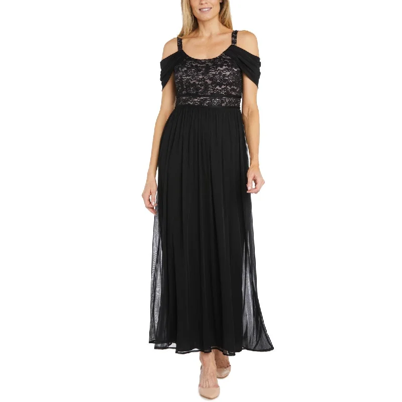 women's bodycon dressesR&M Richards Womens Chiffon Cold Shoulder Evening Dress