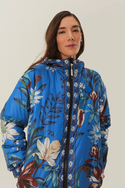 sustainable women's coatsReversible Cashew Mandala Puffer Jacket