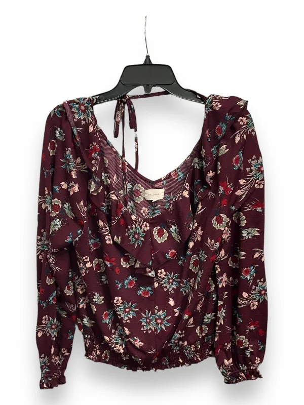 women's tops for relaxed weekendsTop Long Sleeve By Melloday In Floral Print, Size: Xl