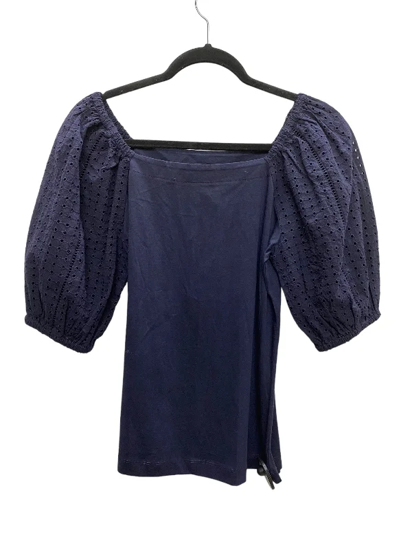 women's tops for boho-chic stylesTop Short Sleeve By Crown And Ivy In Navy, Size: S