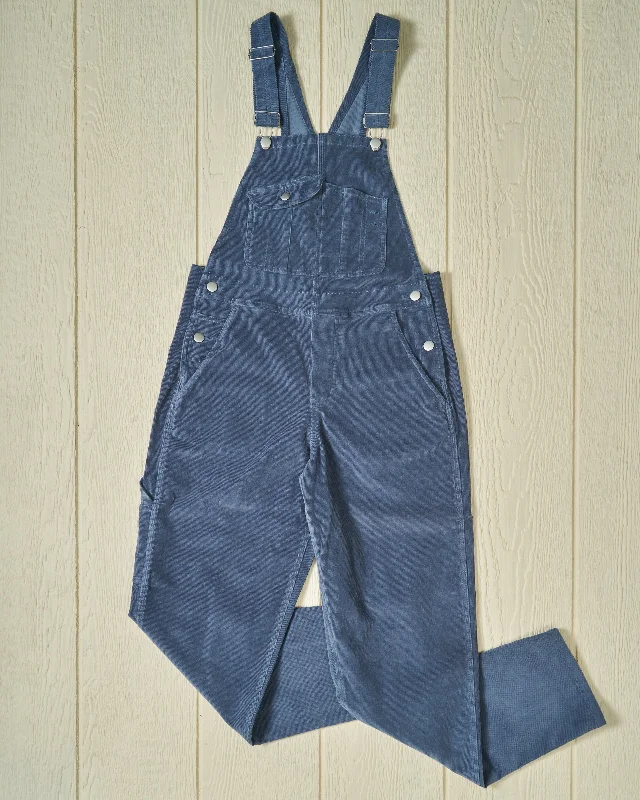 casual women's coatsWomen's Overalls in Atlantic Blue Corduroy