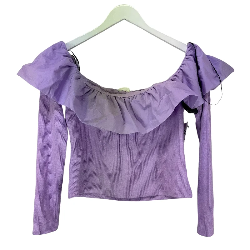 women's tops for summer festivalsTop Long Sleeve By H&m In Purple, Size: L