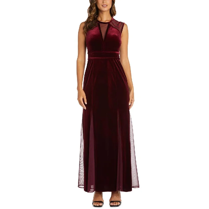 women's checkered dressesNW Nightway Womens Velvet Long Evening Dress