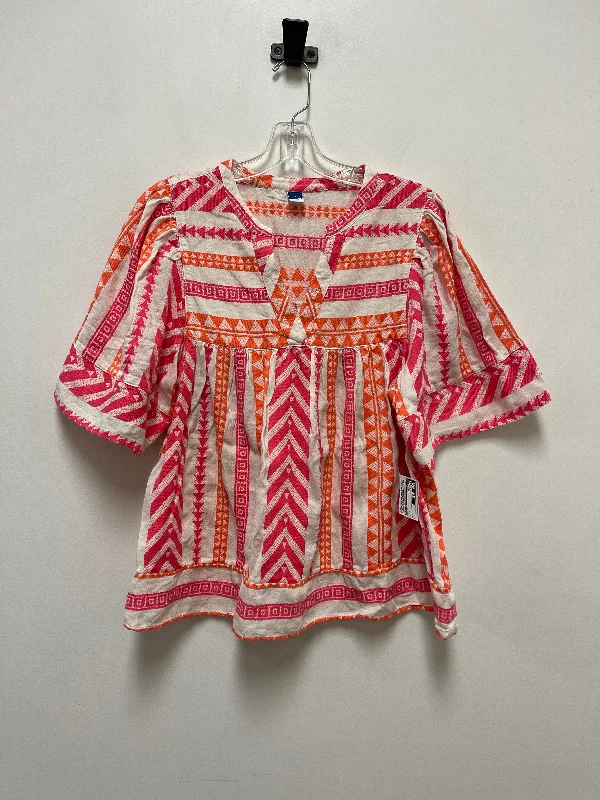 women's tops for those who want to stay cool and chic during warmer weatherTop Short Sleeve By Old Navy In Pink, Size: L