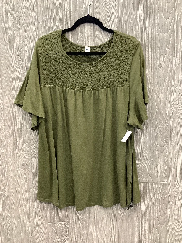 women's tops for wedding guest attireTop Short Sleeve By Old Navy In Green, Size: Xxl