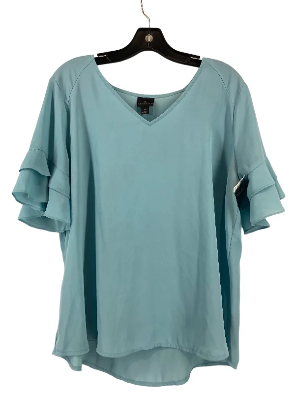 women's tops for smart casual looksTop Short Sleeve By Worthington In Teal, Size: L