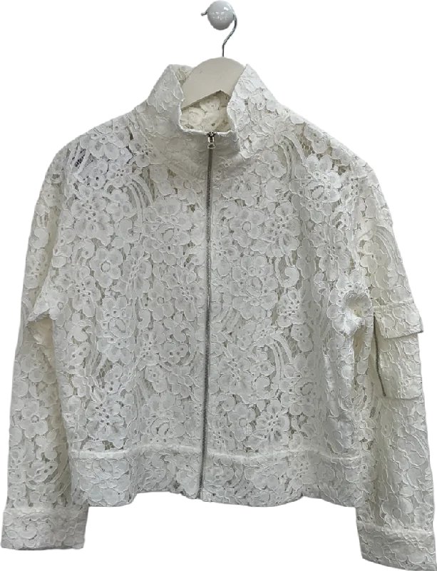 leather coats for womenS Deer White Lace Jacket UK S