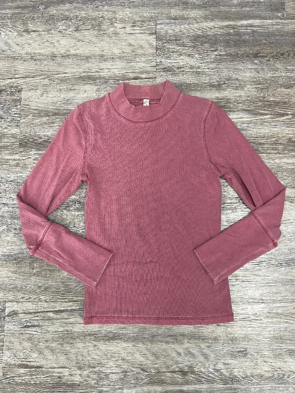 women's tops for cozy nights inTop Long Sleeve By Free People In Purple, Size: M