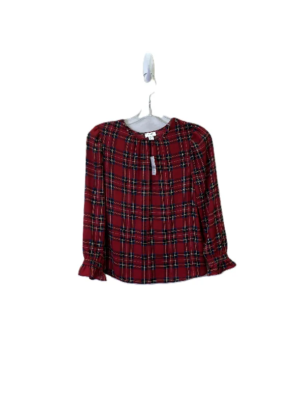 women's tops for bridal showers and baby showersTop Long Sleeve By J. Crew In Red, Size: Xxsp