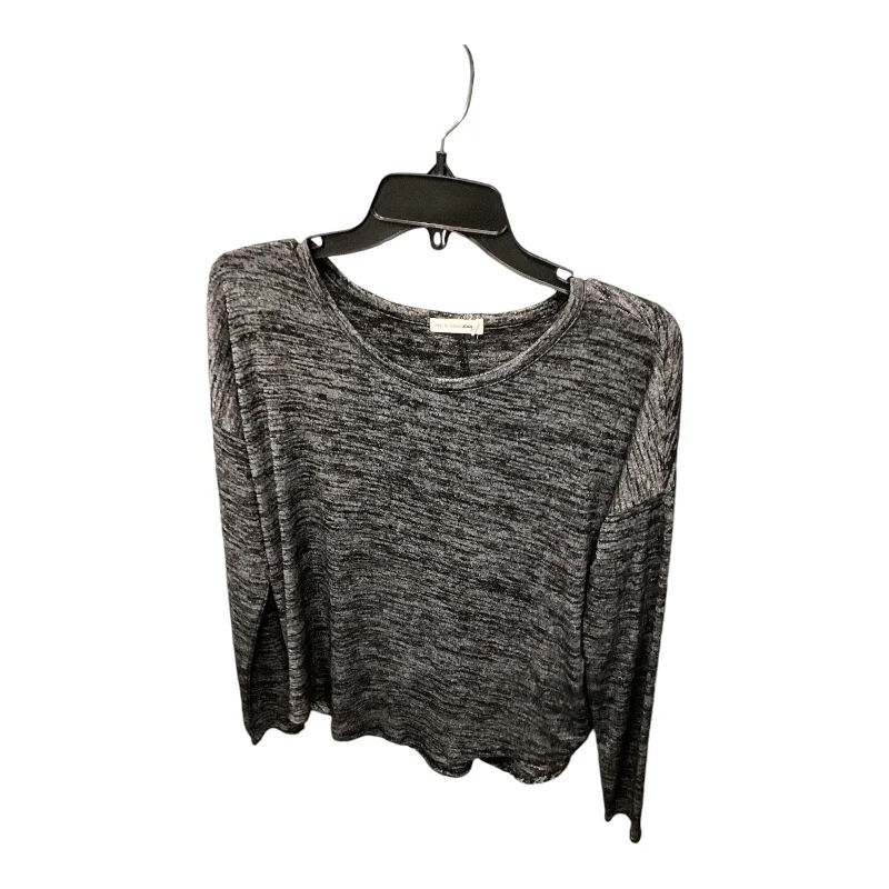 women's tops for picnics in the parkTop Long Sleeve By Rag & Bones Jeans In Grey & White, Size: Xs