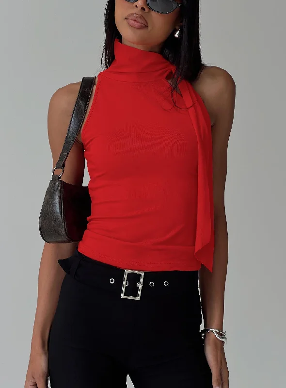 women's tops for those who want to stay updated with the latest fashion trendsMathias Top Red