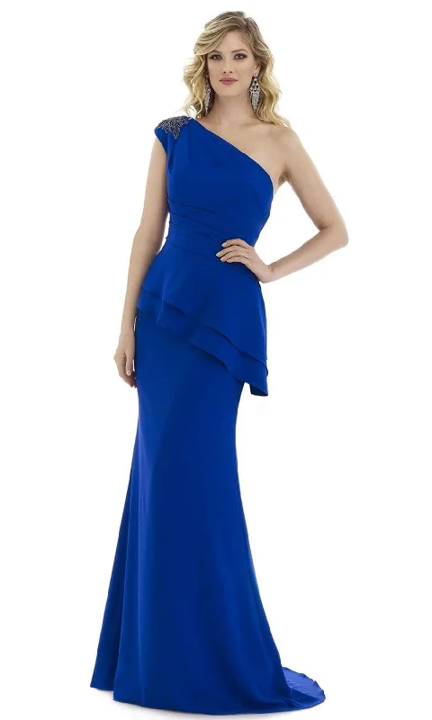 Formal DressGia Franco 12977 - Asymmetric Peplum Evening Dress