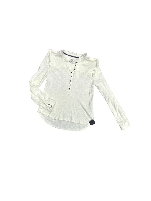 lace women's topsTop Long Sleeve By Pilcro In Cream, Size: S