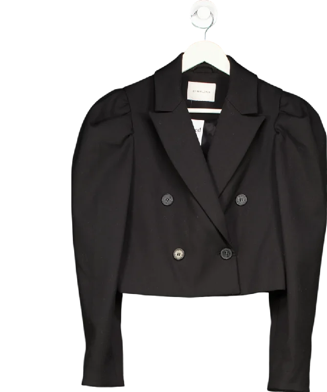 women's coats for relaxed weekendsBy Malina Black Puff Shoulder Cropped Blazer No Size