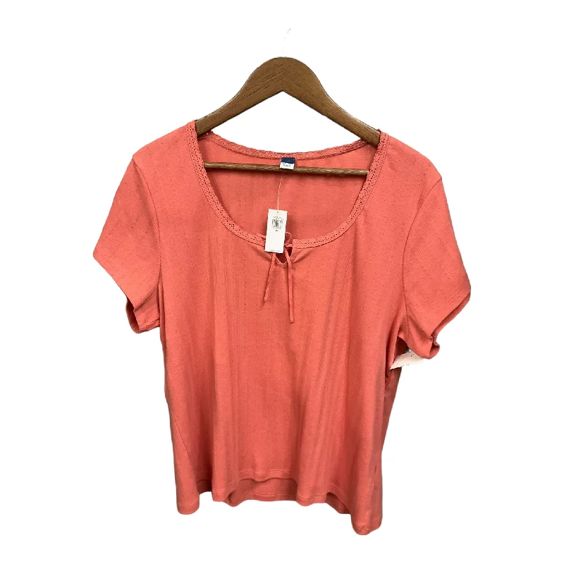 women's tops for those who love to dress up their casual looks with stylish topsTop Short Sleeve By Old Navy In Pink, Size: Xxl