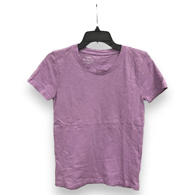 women's tops with sleeveless designsTop Short Sleeve Basic By J. Crew In Purple, Size: Xs